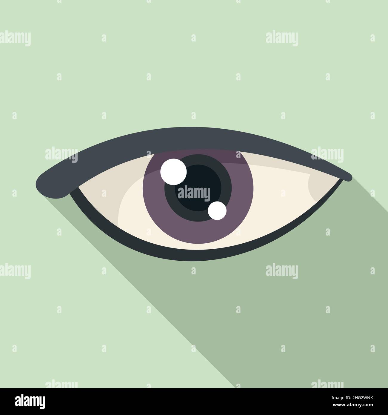 Eye shape icon flat vector. View look. See watch Stock Vector Image ...
