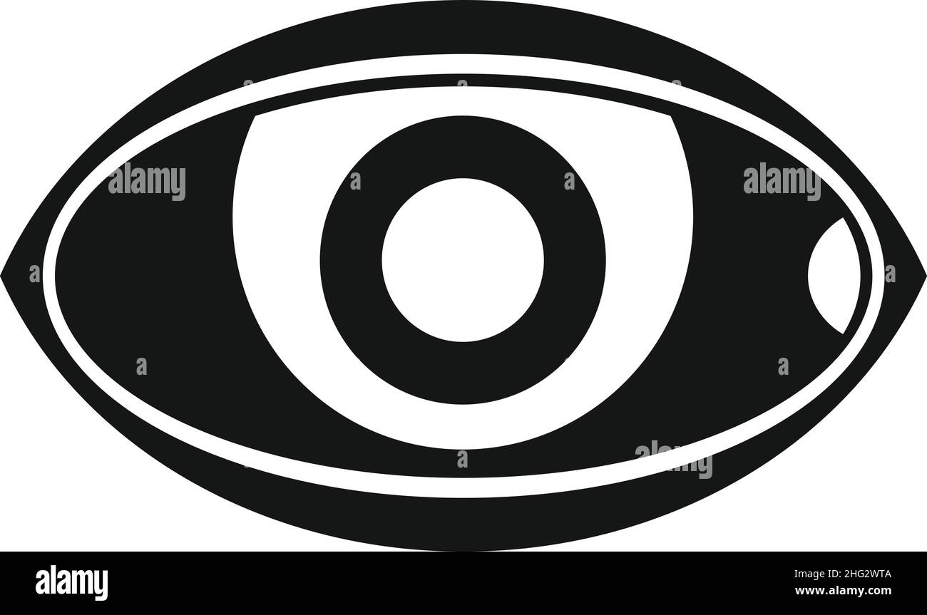 Eye view icon simple vector. Look vision. Medicine see Stock Vector ...