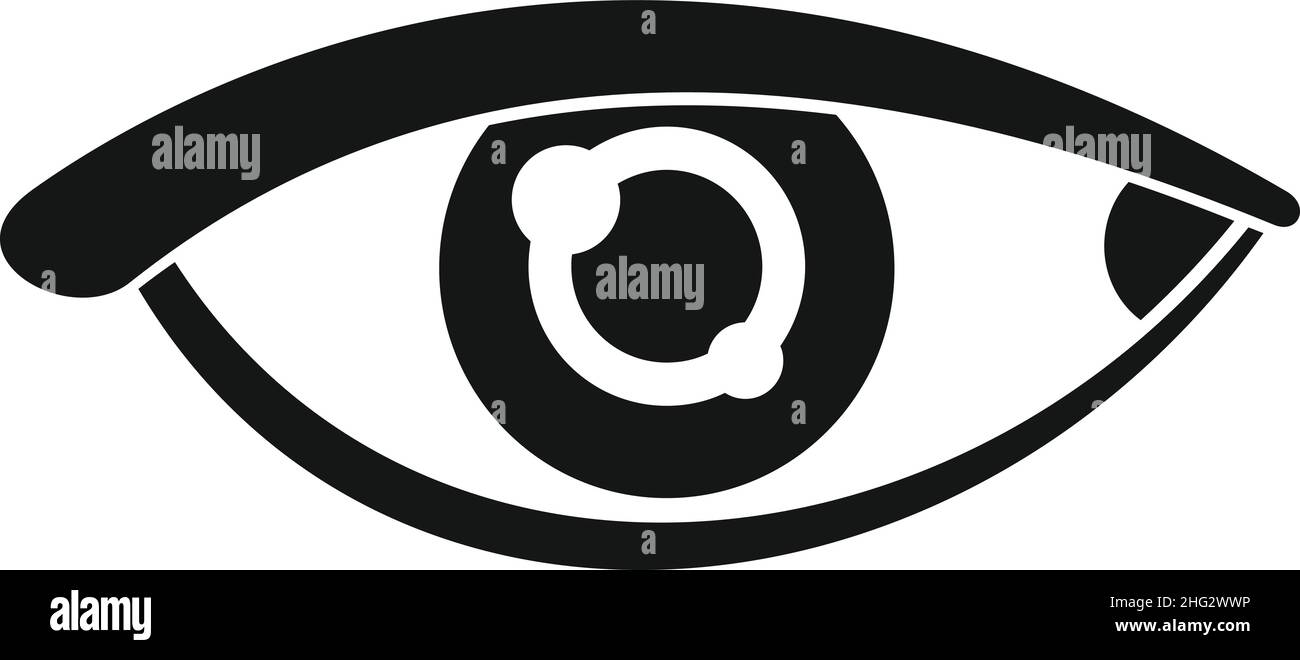 Eye shape icon simple vector. View look. See watch Stock Vector Image ...