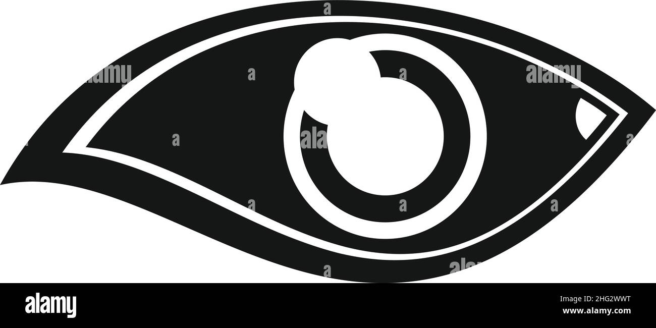 Human eye icon simple vector. View look. Lens optical Stock Vector ...