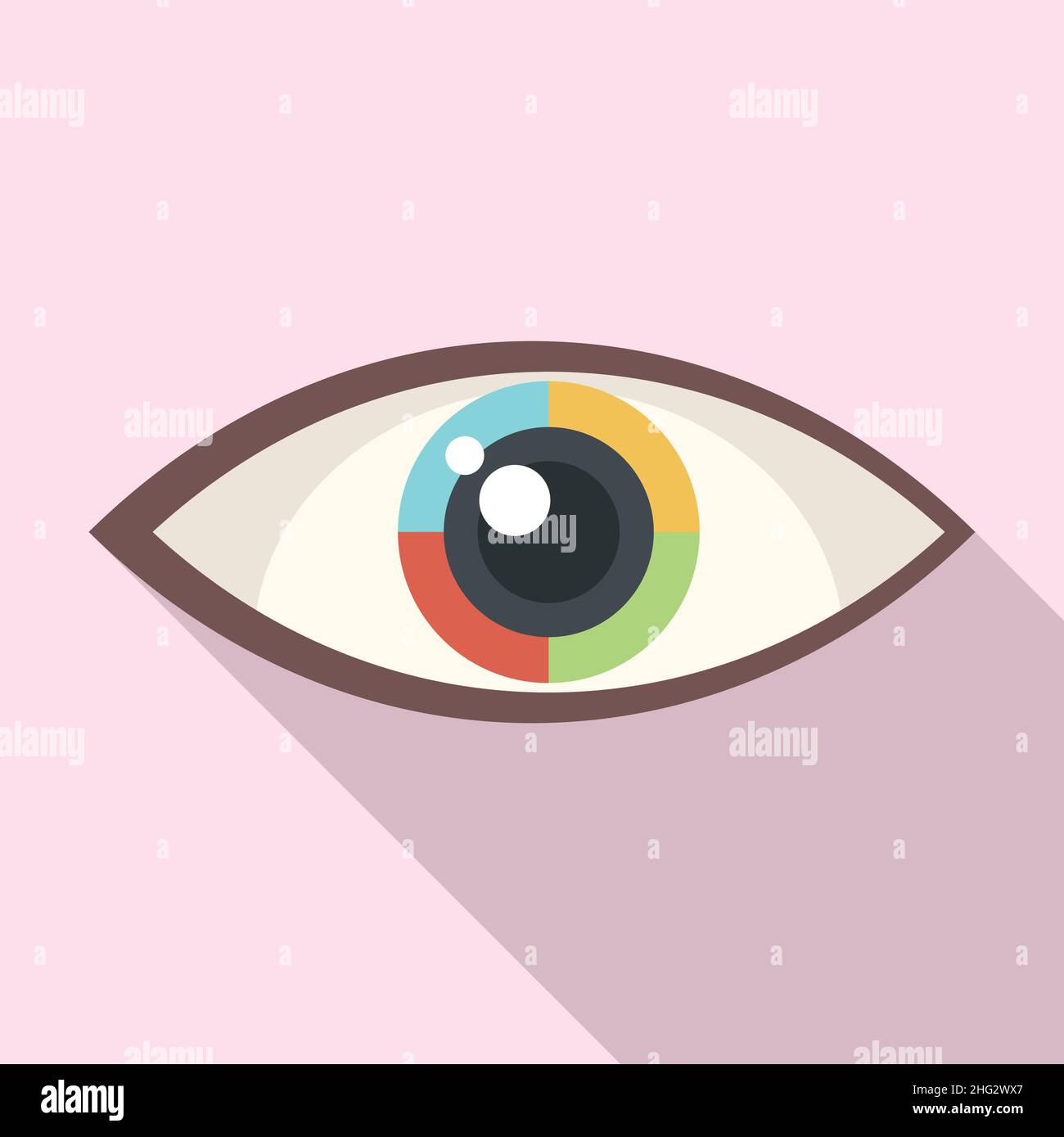 Digital eye icon flat vector. View look. See watch Stock Vector Image ...