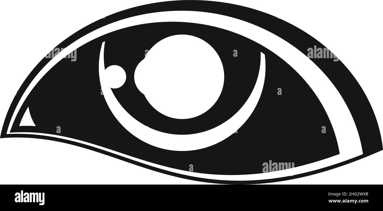 Eye see icon simple vector. Look vision. Human lens Stock Vector Image ...