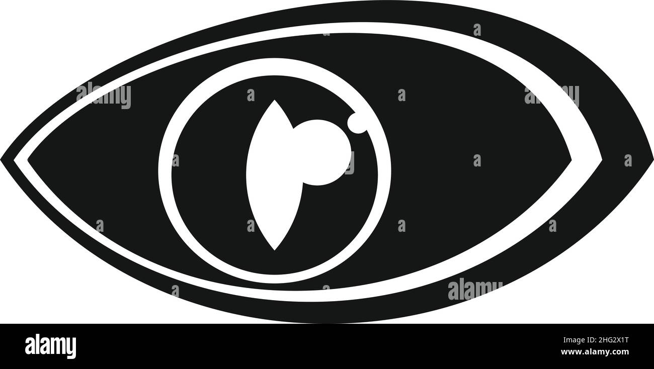 Reptile eye icon simple vector. Look view. Human optical Stock Vector ...