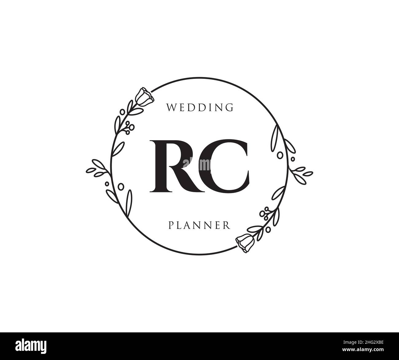 RC feminine logo. Usable for Nature, Salon, Spa, Cosmetic and Beauty ...