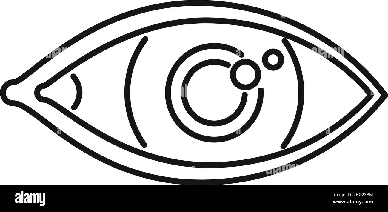 Circle eye icon outline vector. Male health. Look vision Stock Vector ...