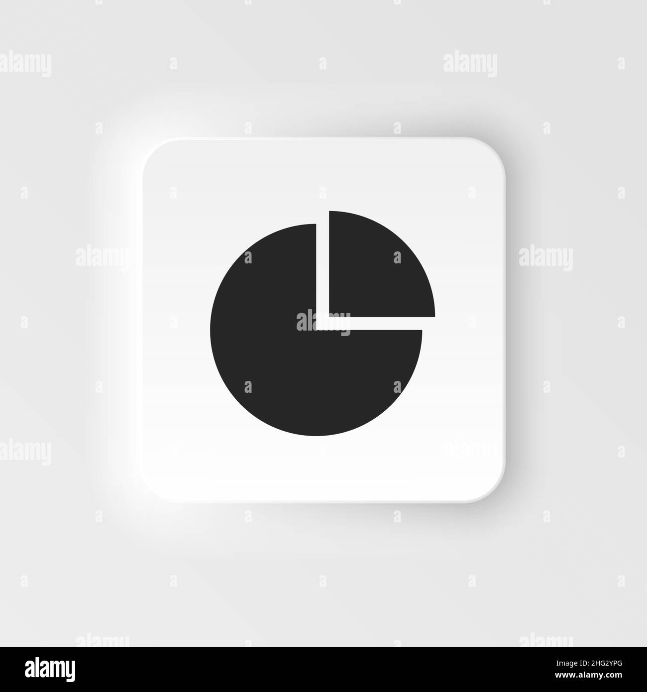 Analysis, analytics icon - Vector. Simple element illustration from UI concept. Analysis, analytics icon neumorphic style vector icon . Stock Vector