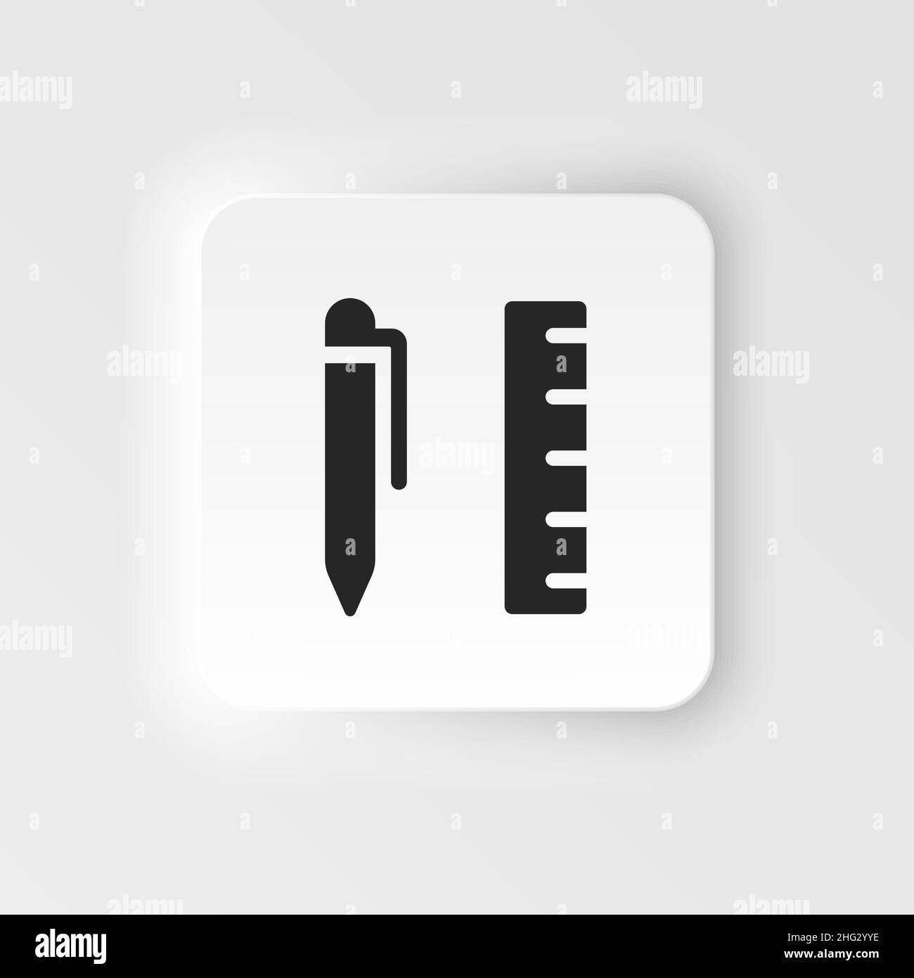 Geometry, measuring ruler icon - Vector. Simple element illustration ...