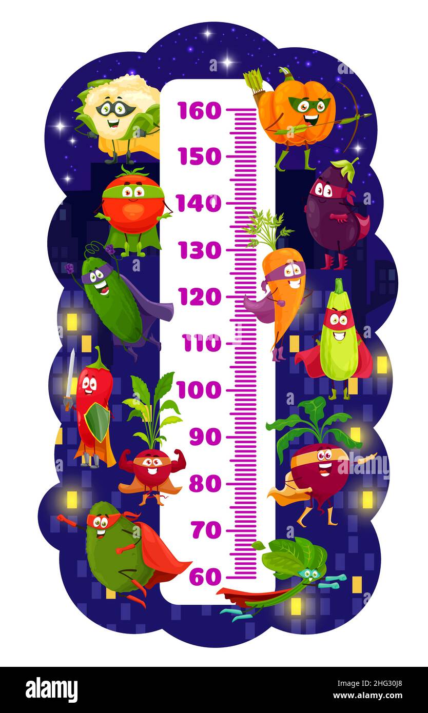 https://c8.alamy.com/comp/2HG30J8/kids-height-chart-cartoon-vegetables-superheroes-and-defenders-in-night-city-vector-growth-measure-meter-scale-ruler-with-cucumber-tomato-and-carr-2HG30J8.jpg