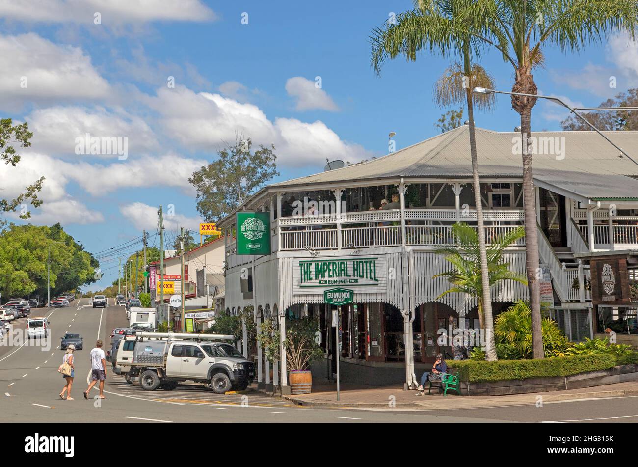 The Imperial Hotel in Eumundi Stock Photo