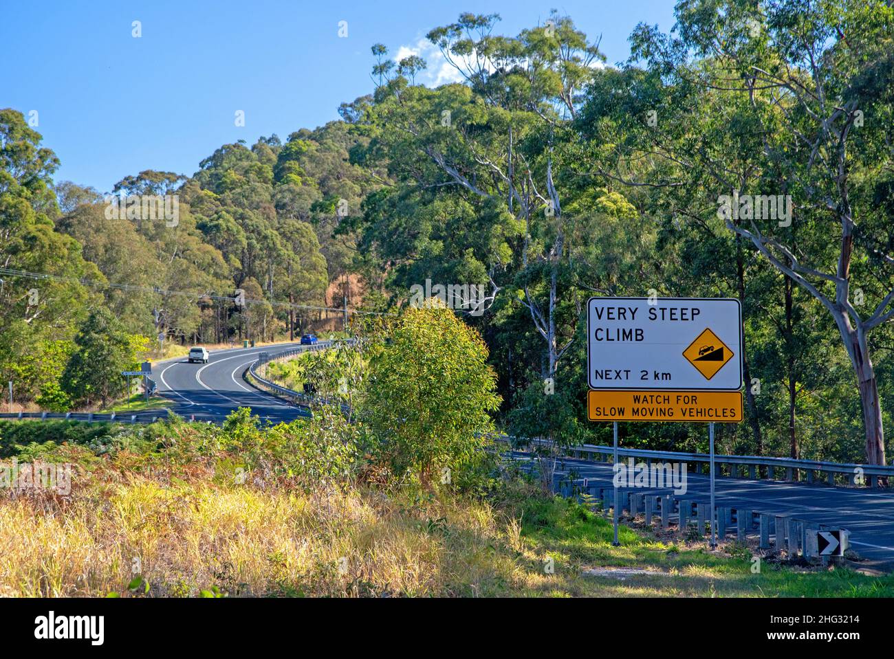 The road to Maleny in the Blackall Range Stock Photo