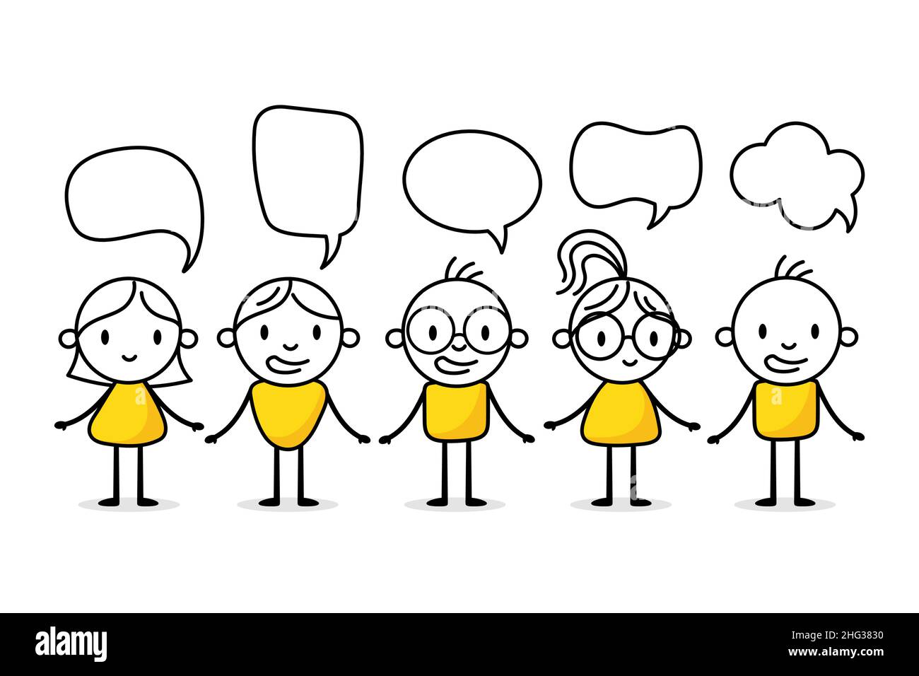 Stickman illustration kids speech bubbles hi-res stock photography and images - Alamy Stickman illustration kids speech bubbles hi-res stock photography and images - Alamy