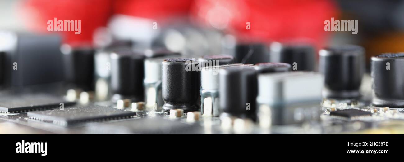 Audio mixing board Stock Photo