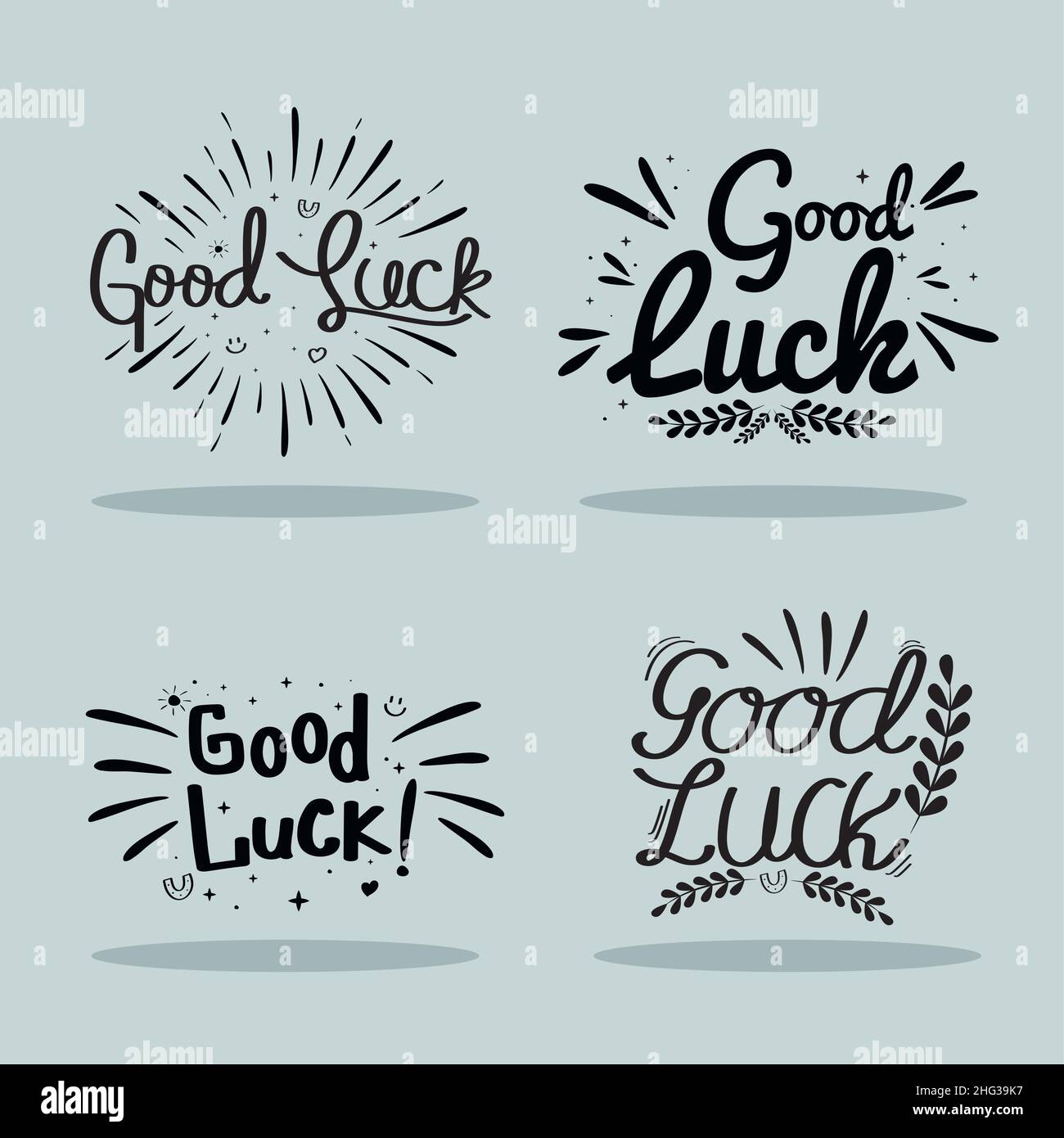 Set of stickers quotes isolated. Vector black and white design