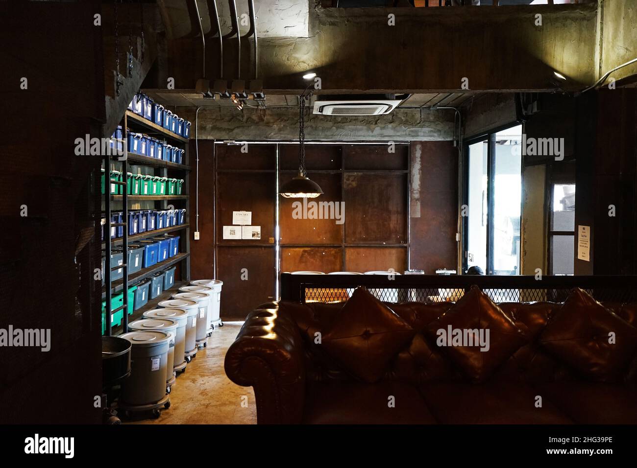 Interior design and bar decoration of specialty coffee shop decorated ...