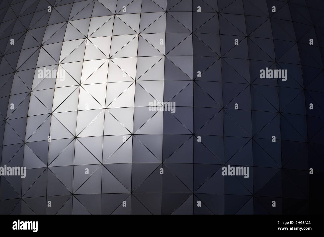 The futuristic looks of geometry tile on the building Stock Photo