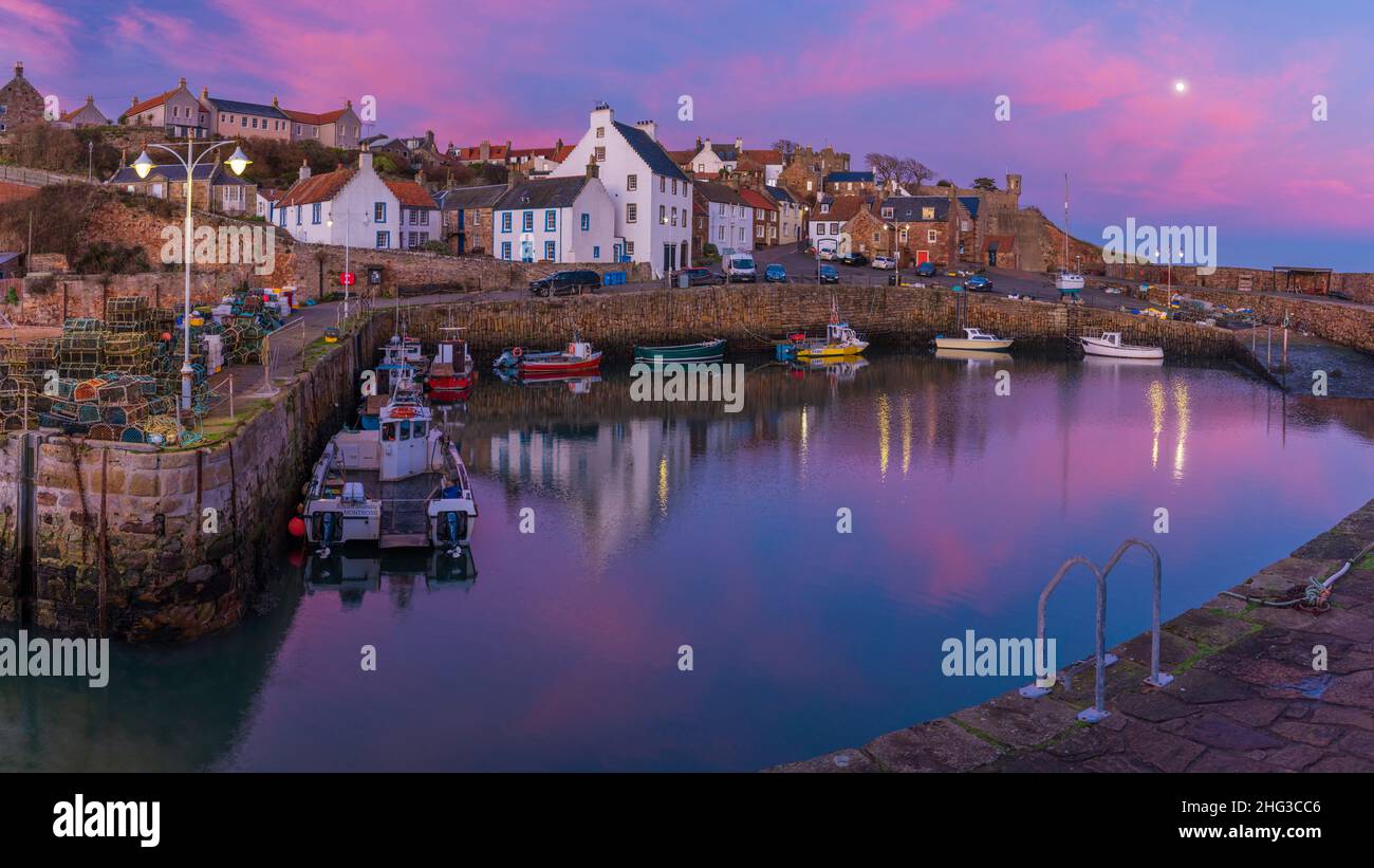 Crail Harbour in the county of Fife, Scotland, UK Stock Photo