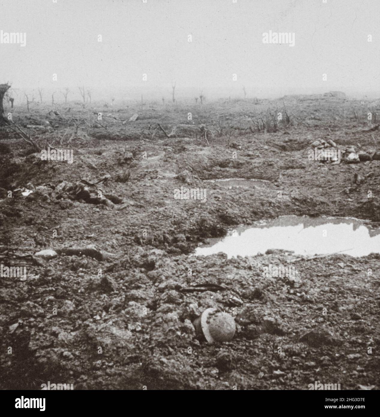 World War I. No man's land near Lens, France. 1914-1918 Stock Photo