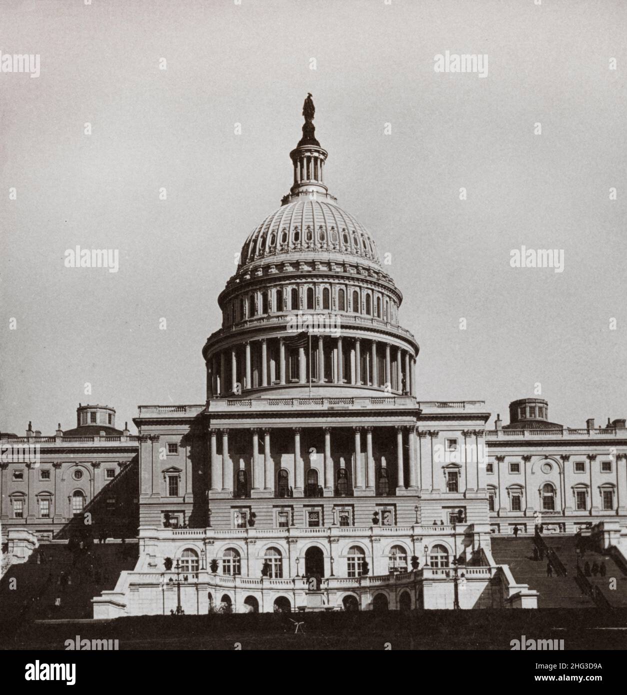 Vintage photo of United States Capitol, Washington, D.C., U.S.A. 1897 Stock Photo
