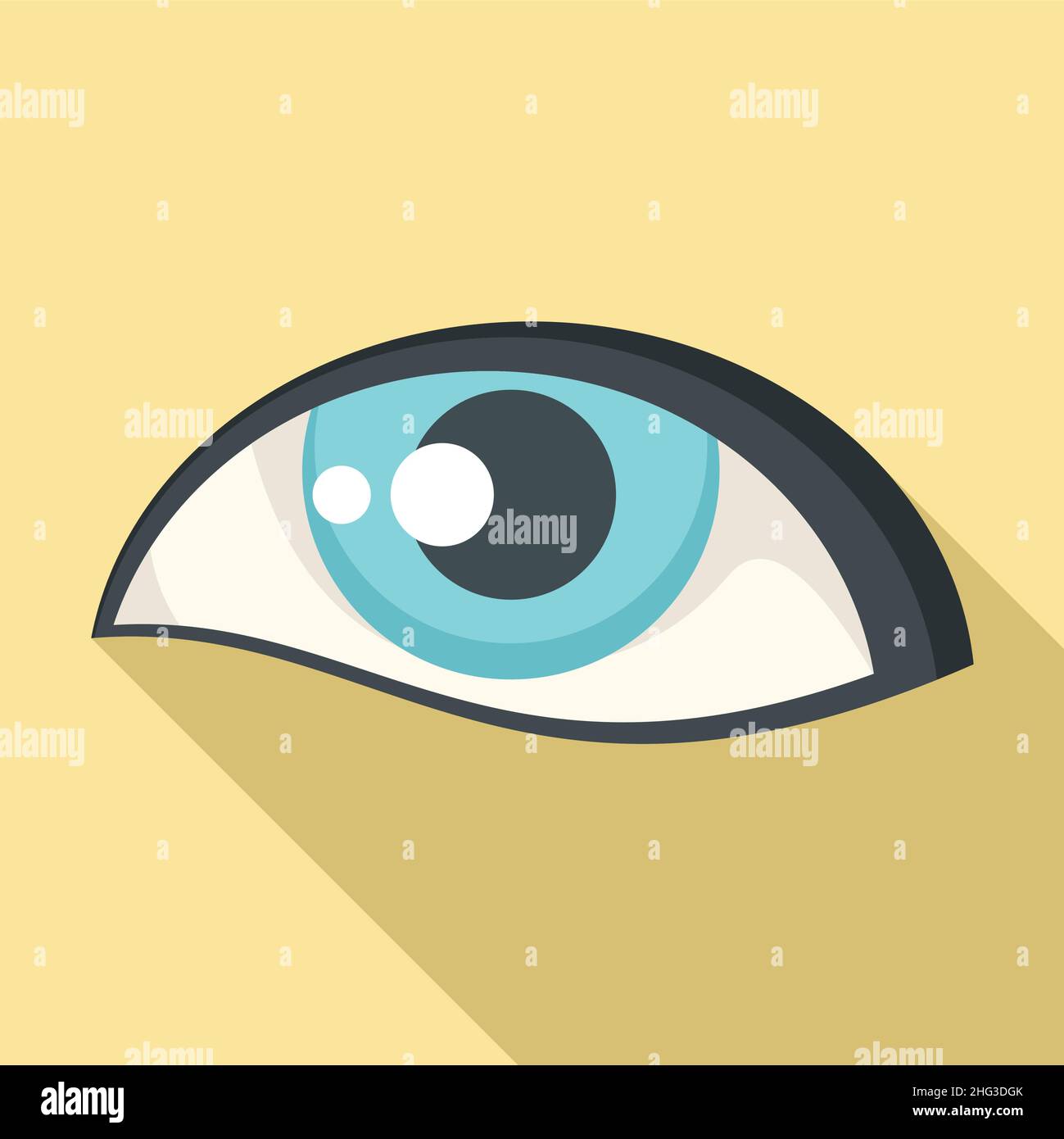 Eye see icon flat vector. Look vision. Human lens Stock Vector Image ...
