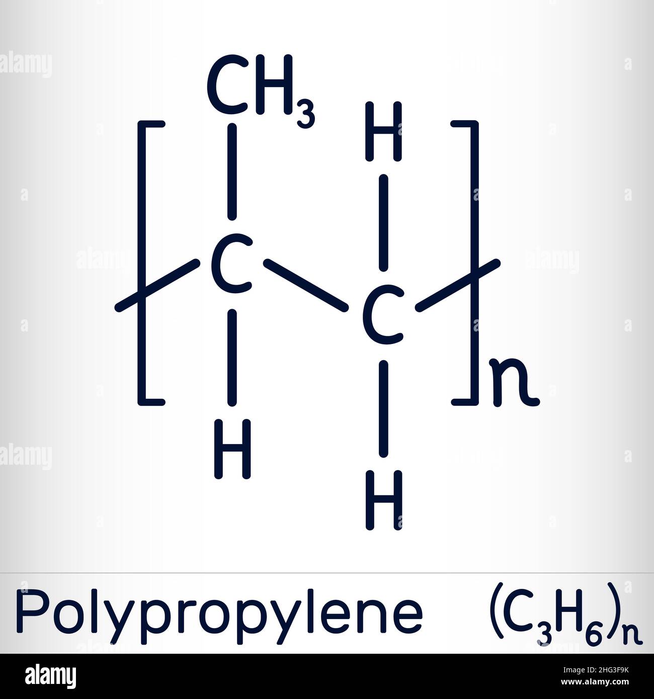 Polypropylene plastic chemical structure Stock Vector Images - Alamy