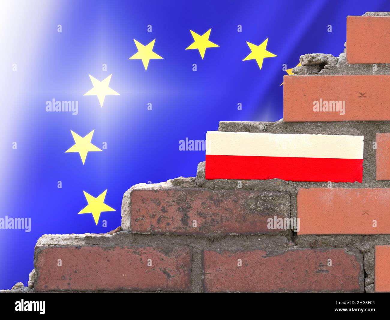 Poland and the European Union Stock Photo