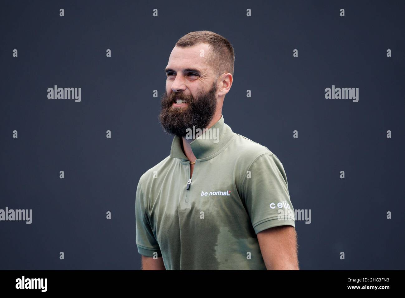 Melbourne, Australia. 18th Jan, 2022. Melbourne, Australia. 18th Jan, 2022. BENOIT PAIRE (FRA) in action at the 2022 Australian Open on Tuesday January 2022,  Melbourne Park Credit: corleve/Alamy Live NewsCredit: corleve/Alamy Live News Stock Photo