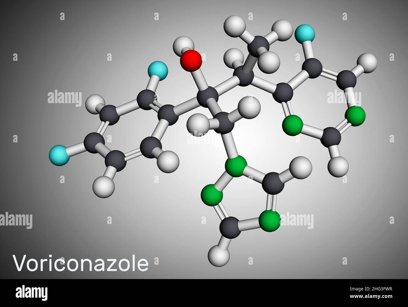 Voriconazole, molecule. It is is triazole antifungal medication used to
