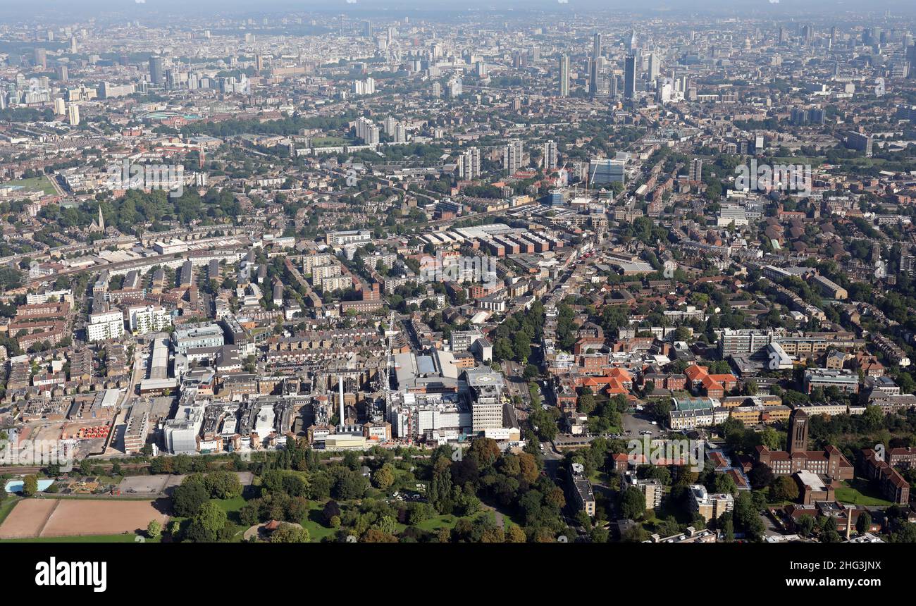 aerial view of Kings College London Stock Photo