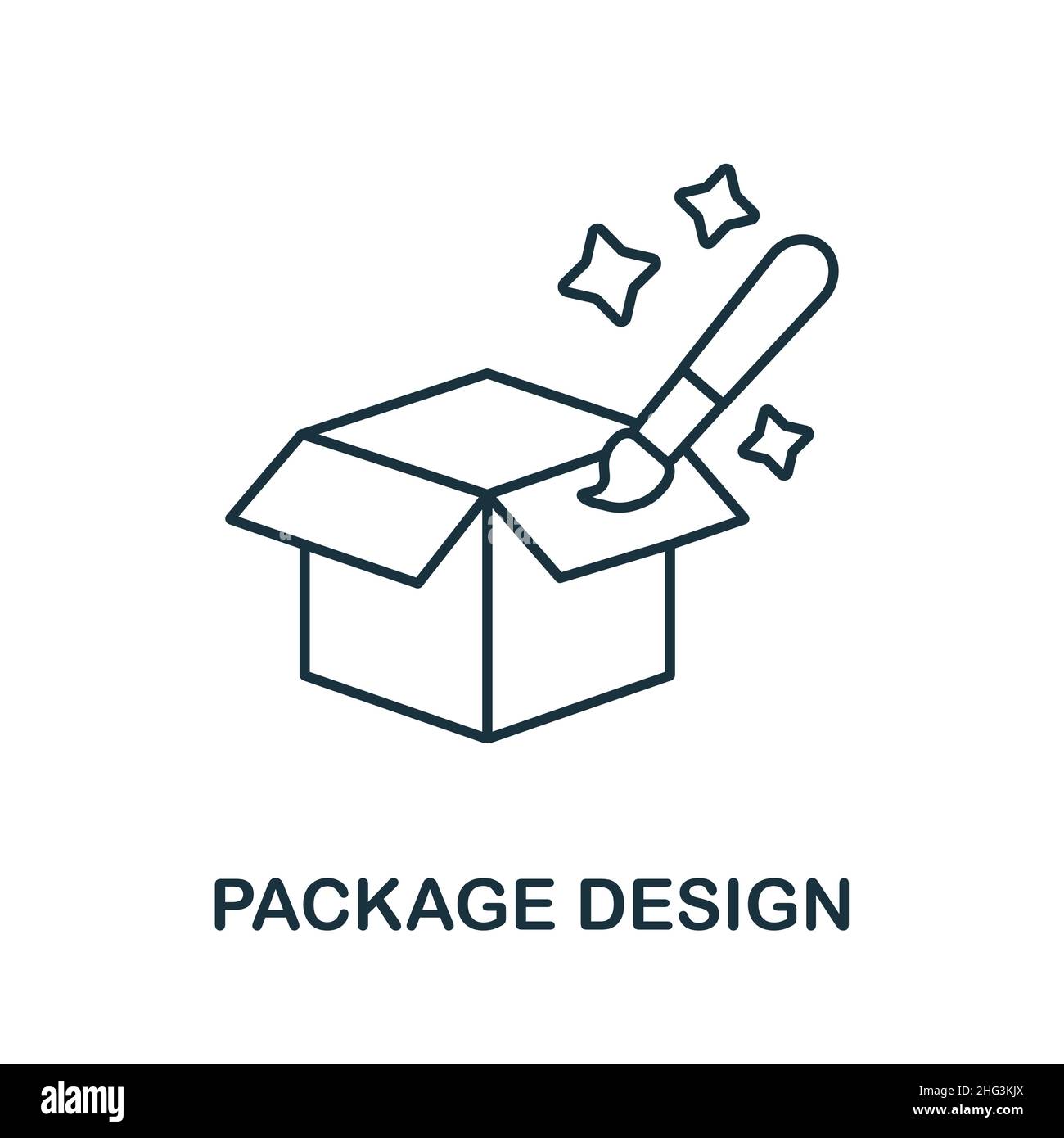Package Design icon. Line element from graphic design collection ...