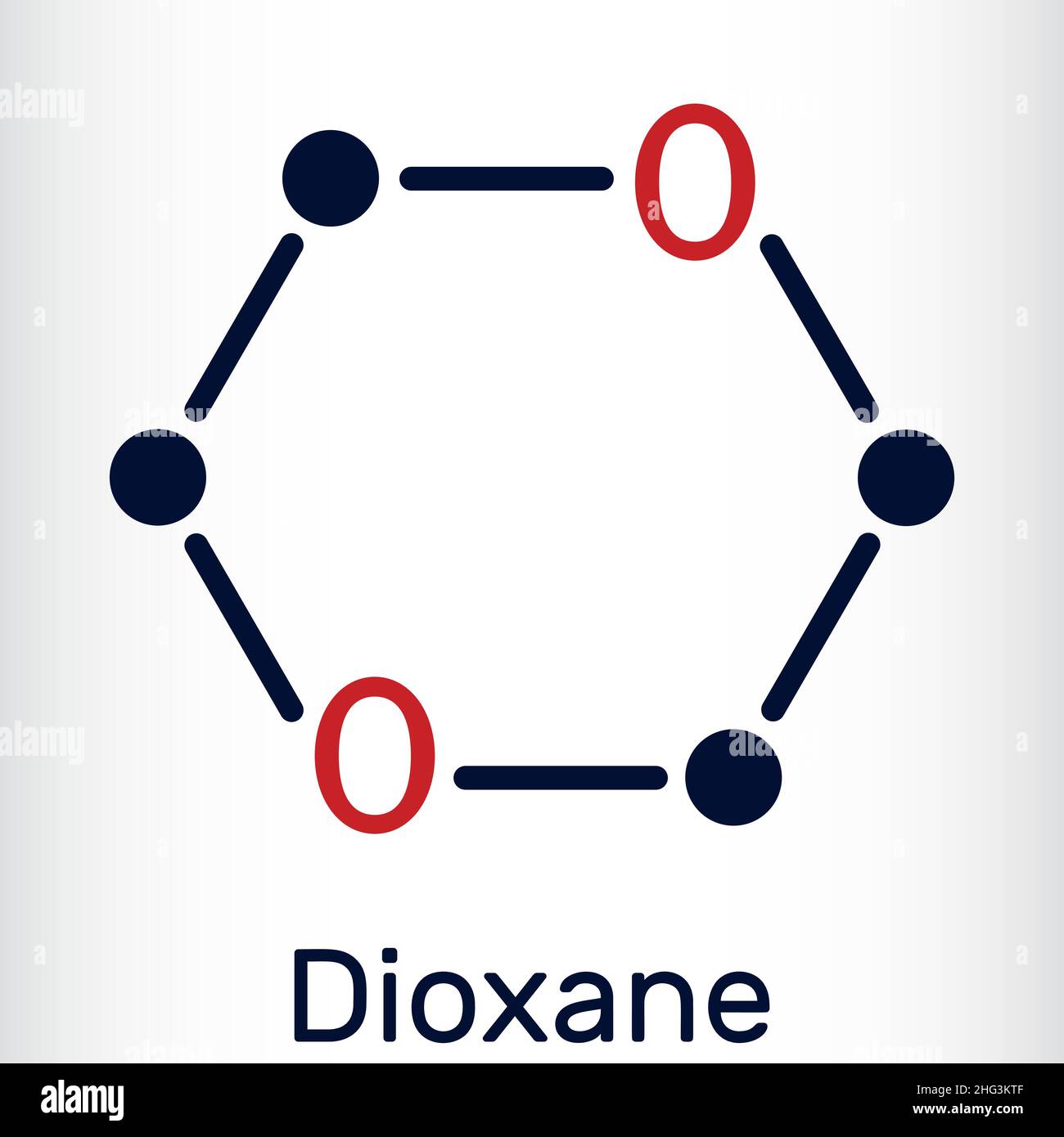 Dioxane (1 4 Dioxane) molecule It is used primarily as a solvent in
