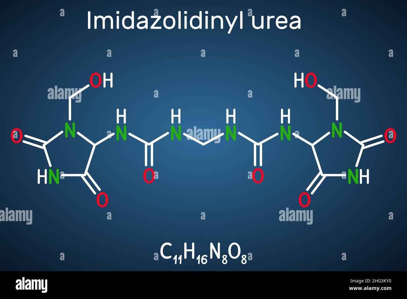 Imidazolidinyl urea, imidurea molecule. It is antimicrobial