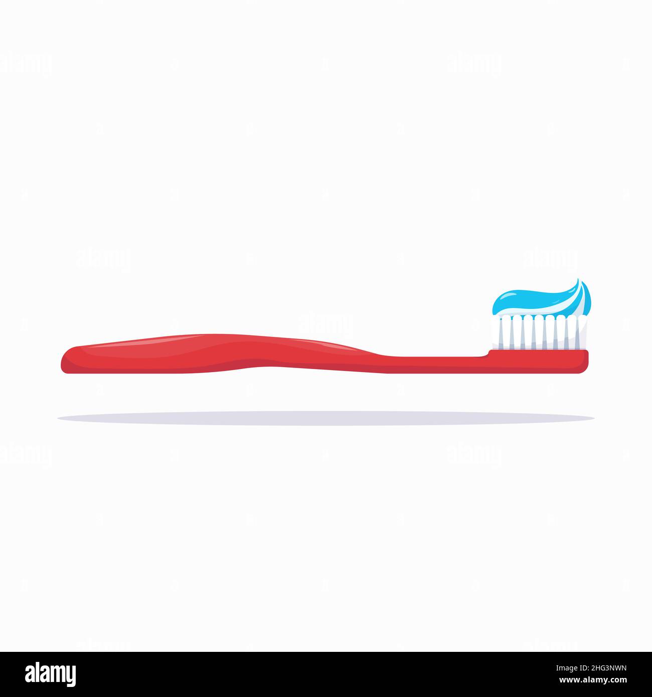 Toothbrush and toothpaste Stock Vector
