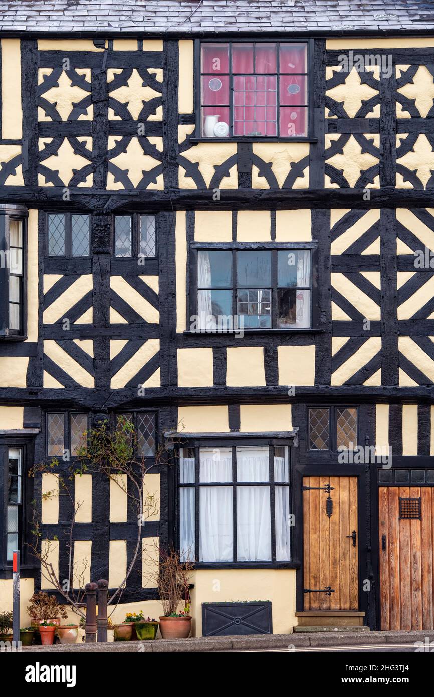 Timber framed house on Corve Street. Ludlow, Shropshire, England Stock Photo