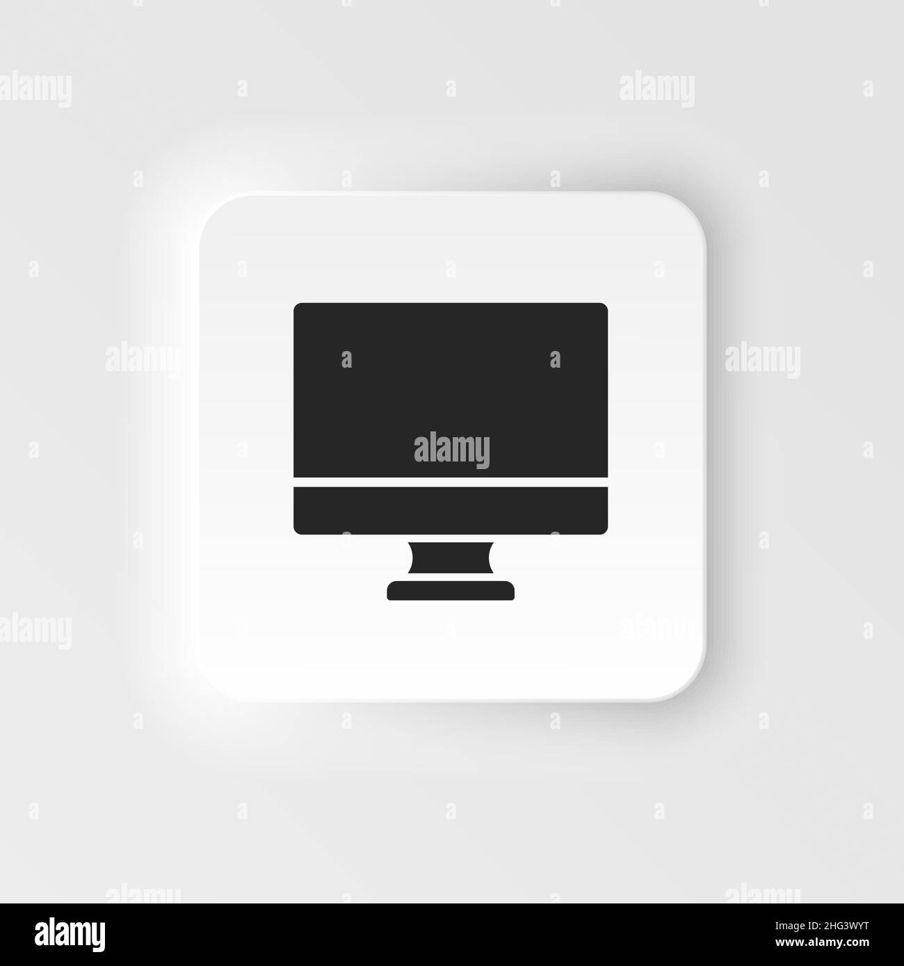 Monitor, computer icon - Vector. Simple element illustration from UI ...