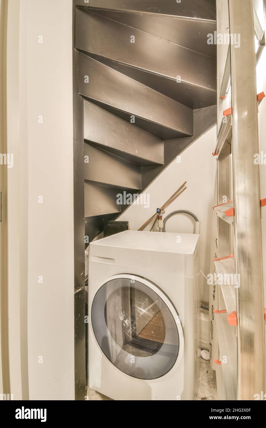 Laundry interior design in a luxury house Stock Photo - Alamy