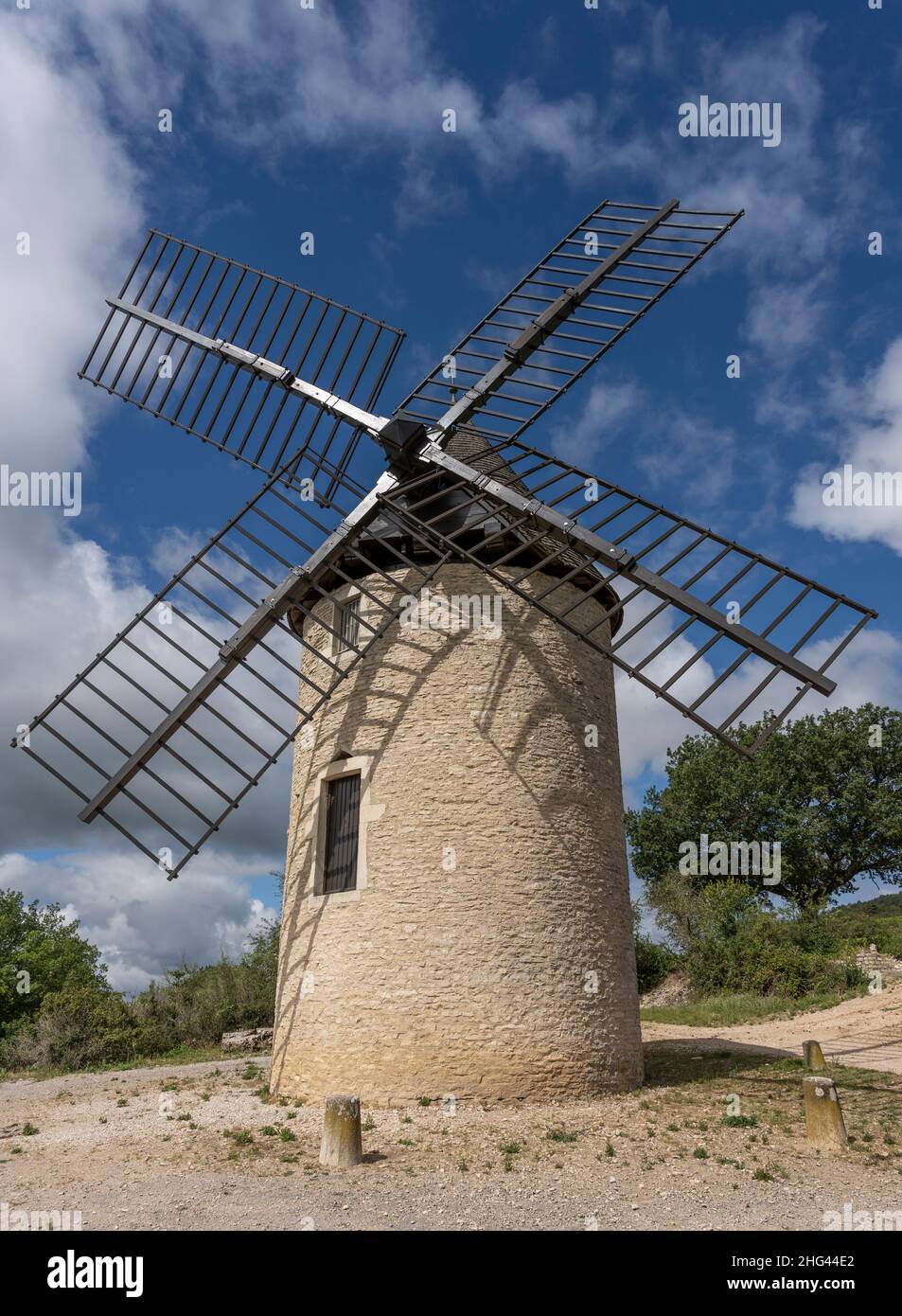 The mill of Santenay in the Burgundy in France. Stock Photo