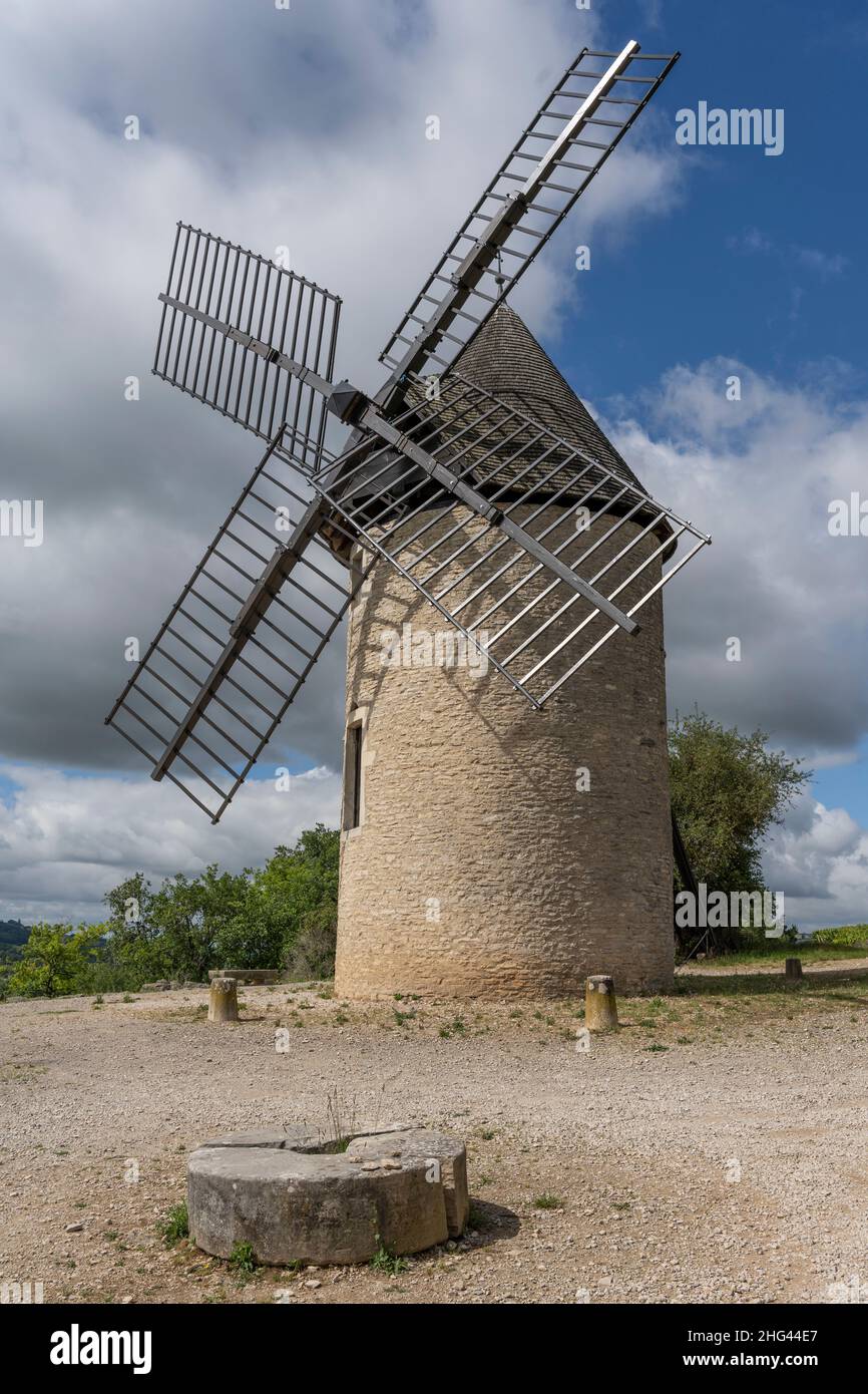 The mill of Santenay in the Burgundy in France. Stock Photo