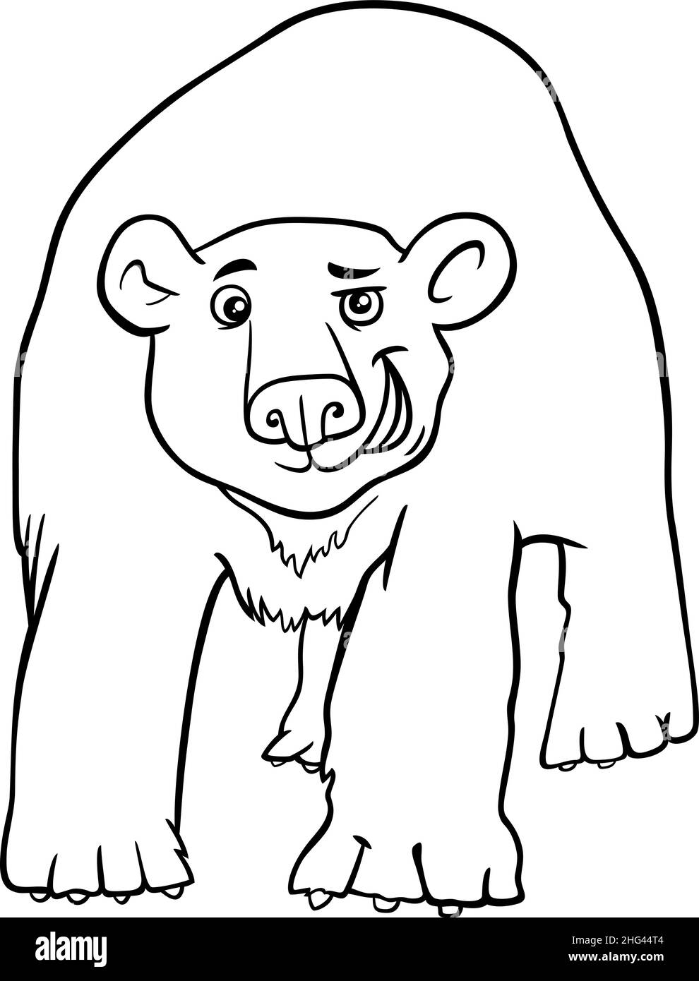 Cartoon vector illustration polar bear Black and White Stock Photos ...
