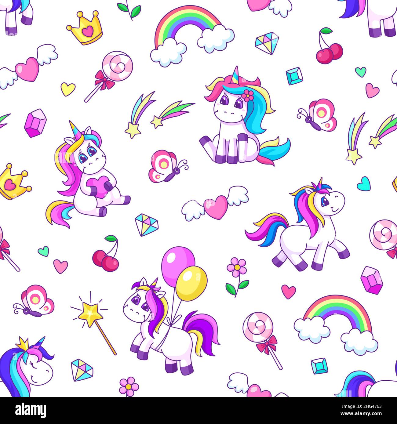 Download Rainbow Glitter And Unicorns Wallpaper  Wallpaperscom