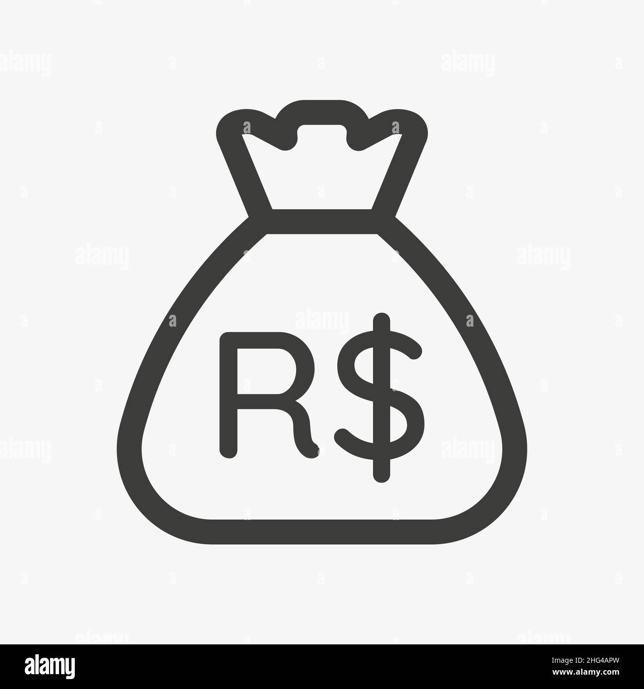 Brazil real money bag Stock Vector Images - Alamy