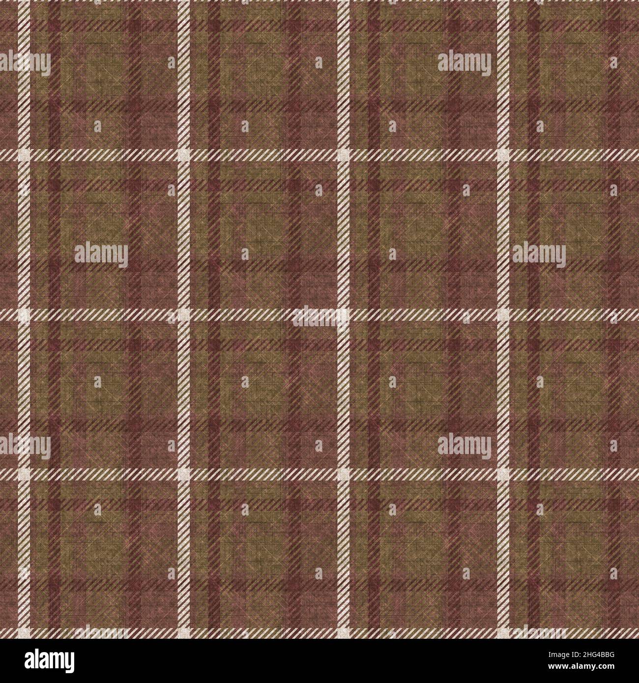 Sepia brown neutral woven plaid texture background. Seamless old worn ...