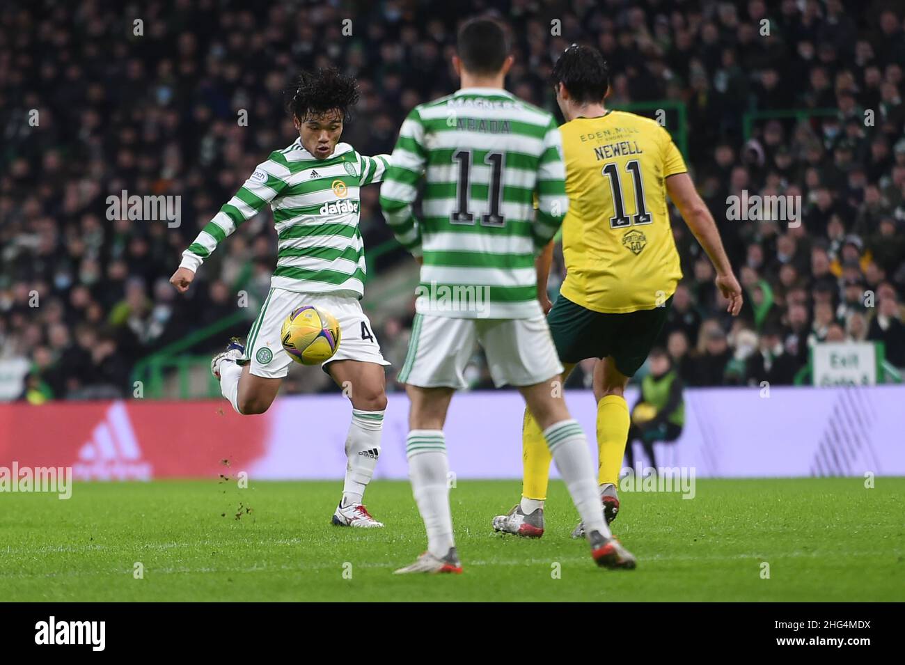 Glasgow, Scotland, 17th January 2022.  Reo Hatate of Celtic  during the Scottish Premier League match at Celtic Park, Glasgow. Picture credit should read: Neil Hanna / Sportimage Stock Photo