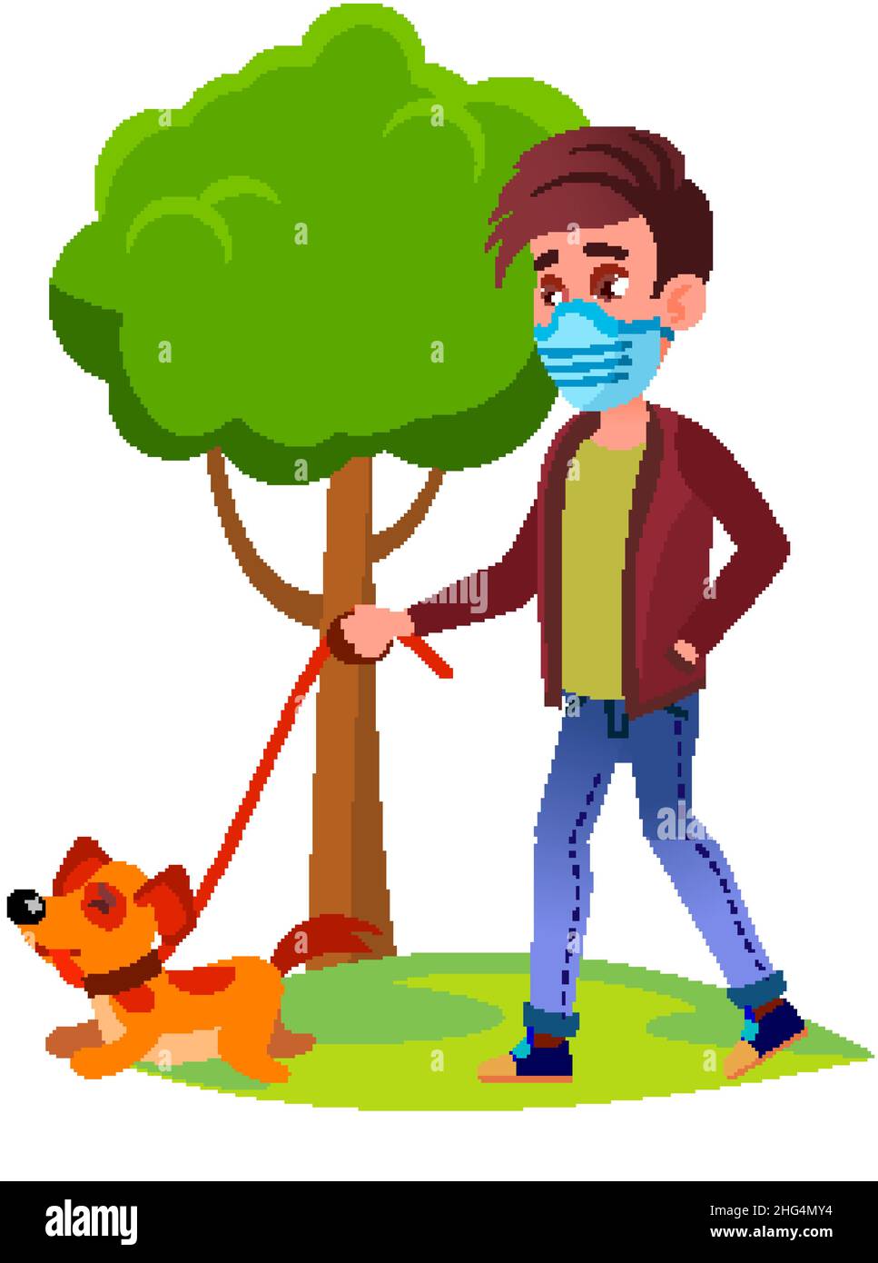 school kid boy wearing mask vector Stock Vector Image & Art Alamy