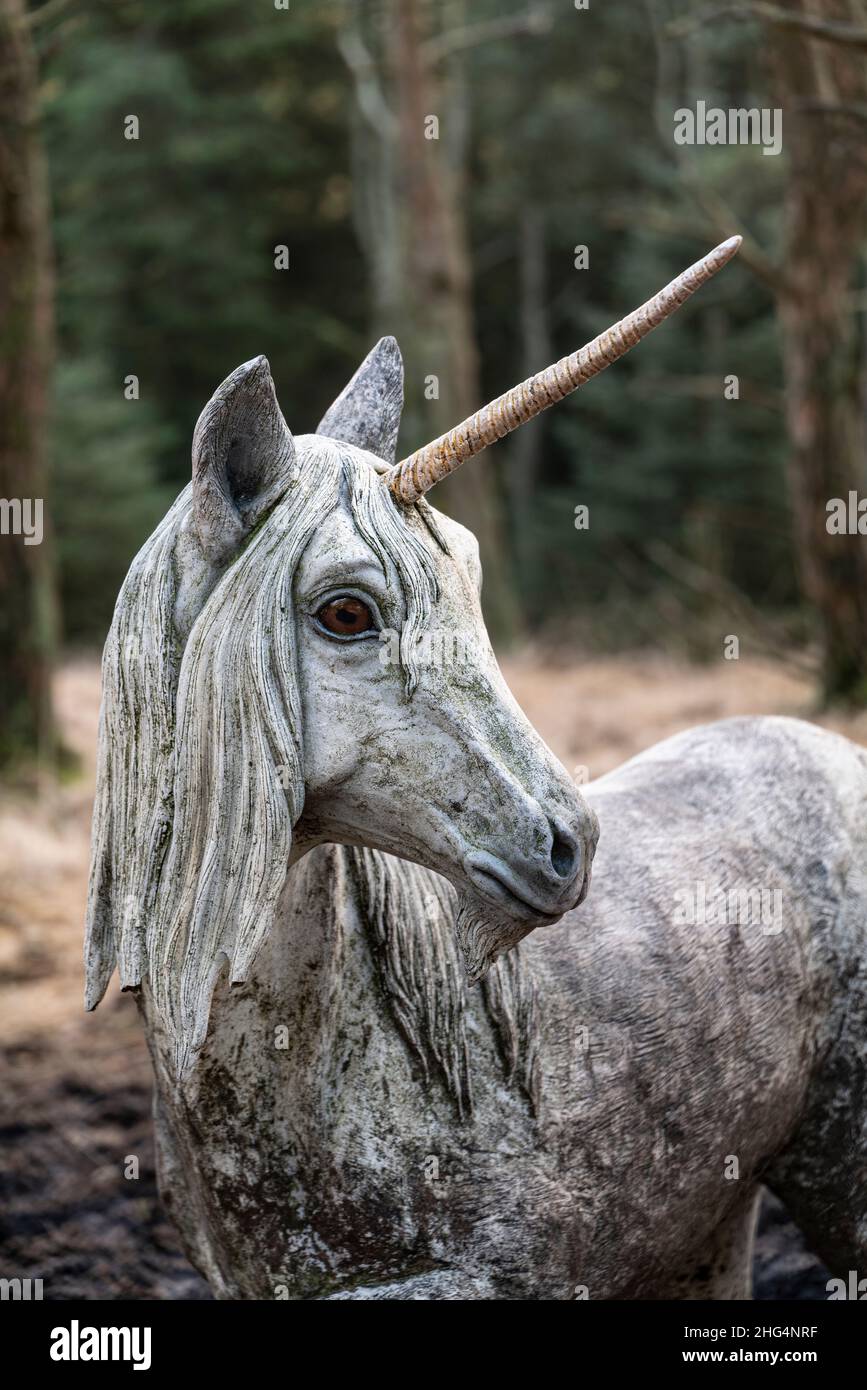 Unicorn sculpture by Victoria Morris and Lee Nicholson, Pendle