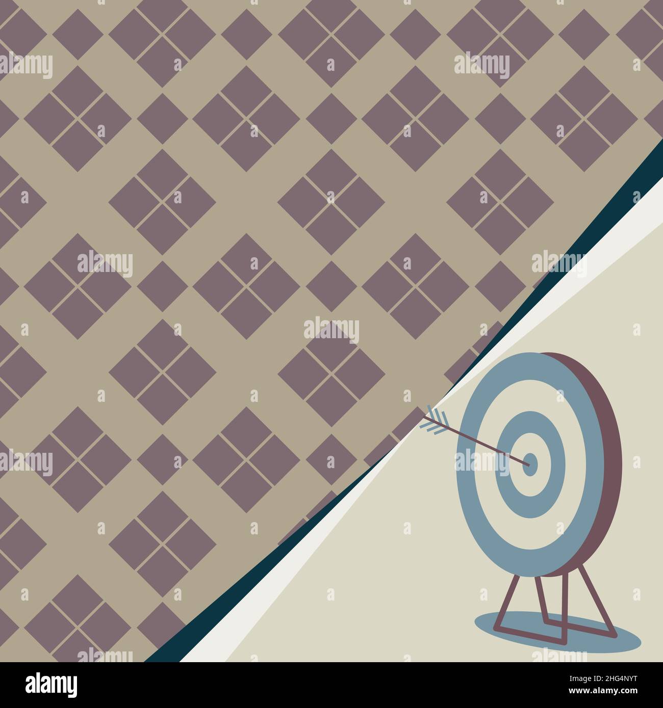 Target With Bullseye Representing Successfully Completed Project. Stock Vector