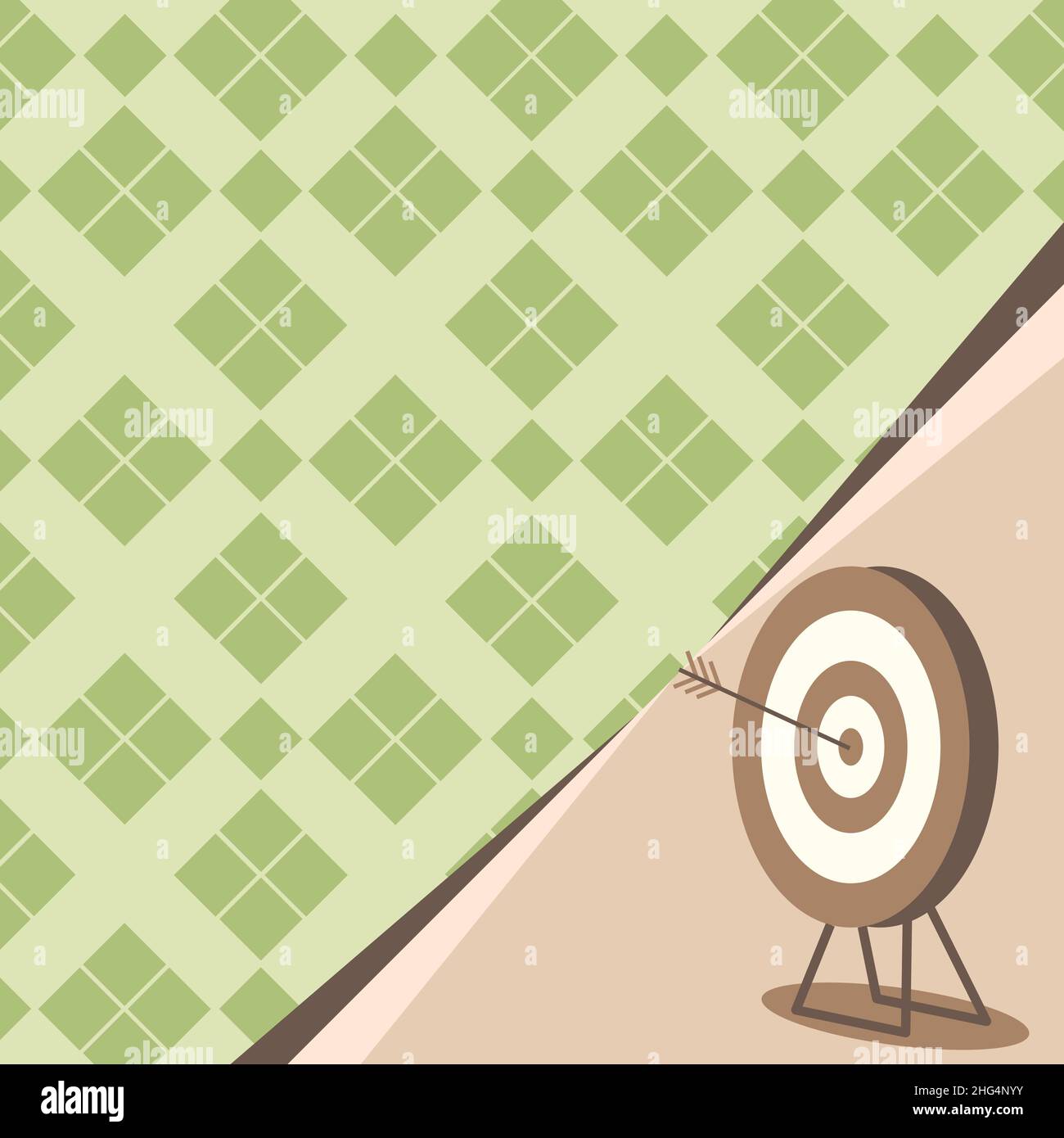Target With Bullseye Representing Successfully Completed Project. Stock Vector