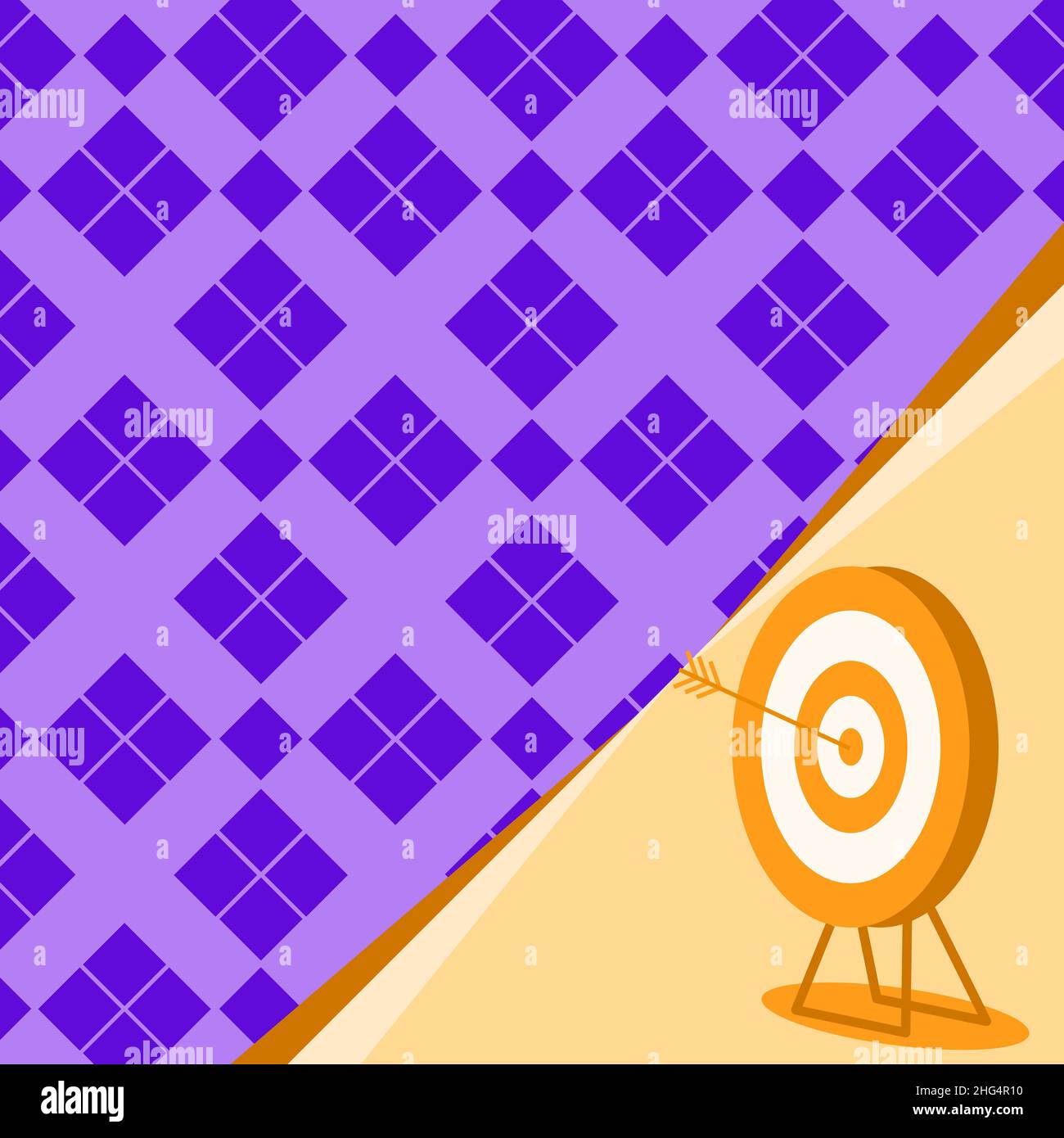 Target With Bullseye Representing Successfully Completed Project. Stock Vector