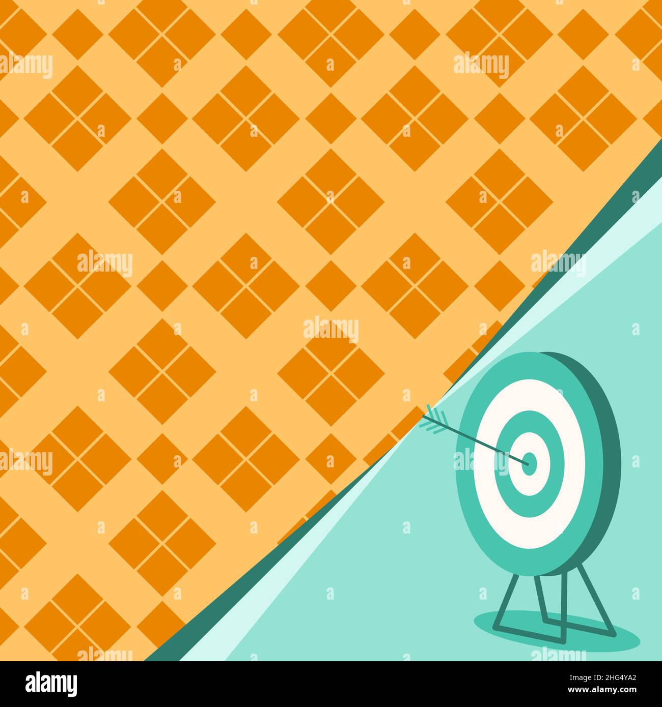 Target With Bullseye Representing Successfully Completed Project. Stock Vector