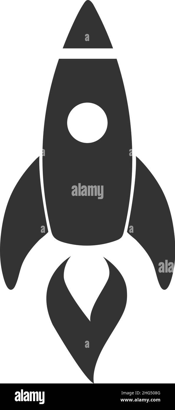 Rocket icon vector illustration isolated on white background Stock Vector