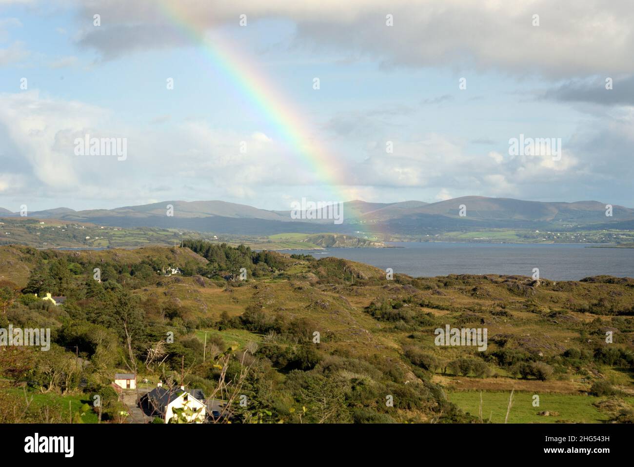 Rainbow over Bantry Bay Stock Photo